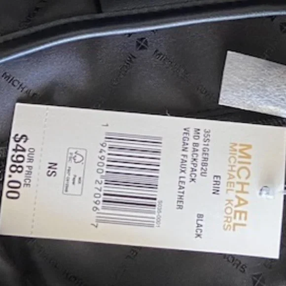 Michael Kors  Backpack Black NWT - Picture 2 of 10